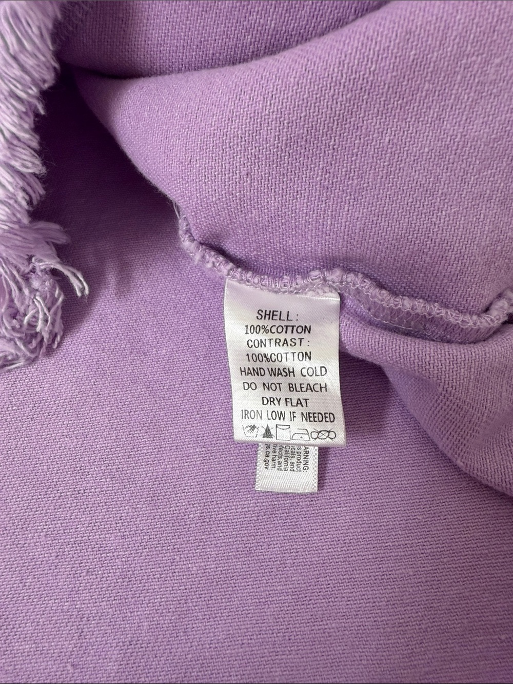 Fantastic Fawn Lavender Frayed Denim Jacket - Picture 6 of 6